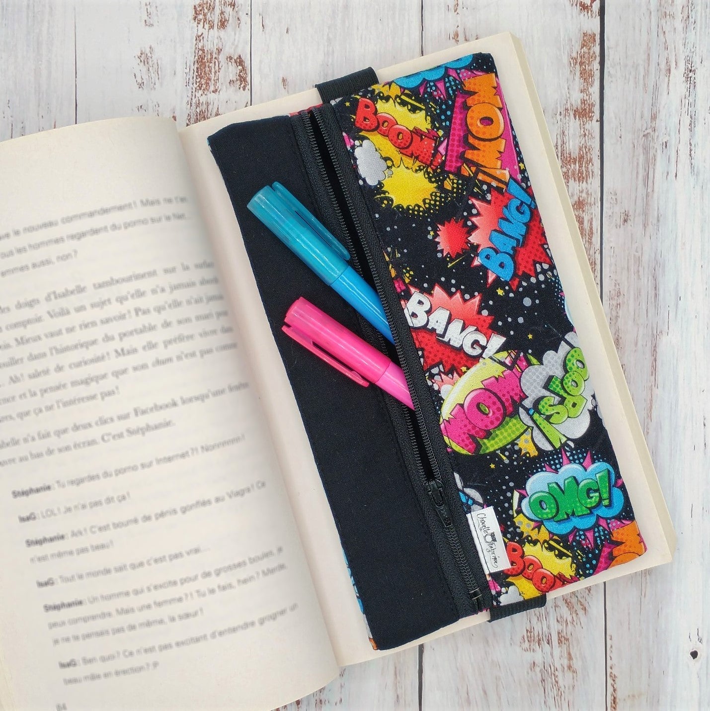 Étuis à crayons à élastique marque-page - Signet - Pour agenda, livres, etc. - Bandes dessinées (Comics)