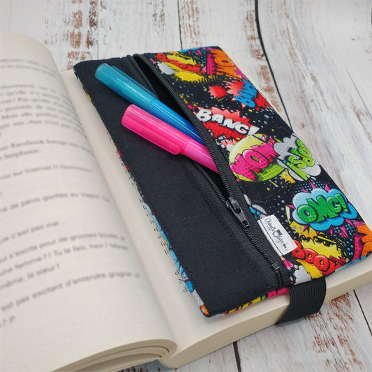 Étuis à crayons à élastique marque-page - Signet - Pour agenda, livres, etc. - Bandes dessinées (Comics)