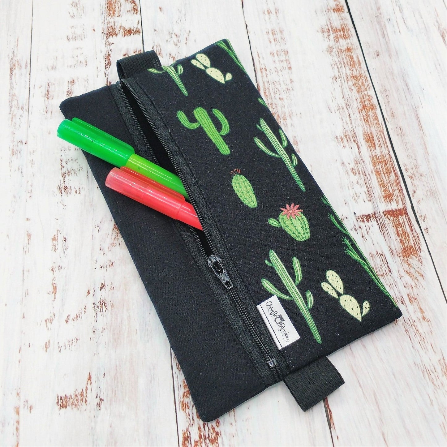 Étuis à crayons à élastique marque-page - Signet - Pour agenda, livres, etc. - Cactus