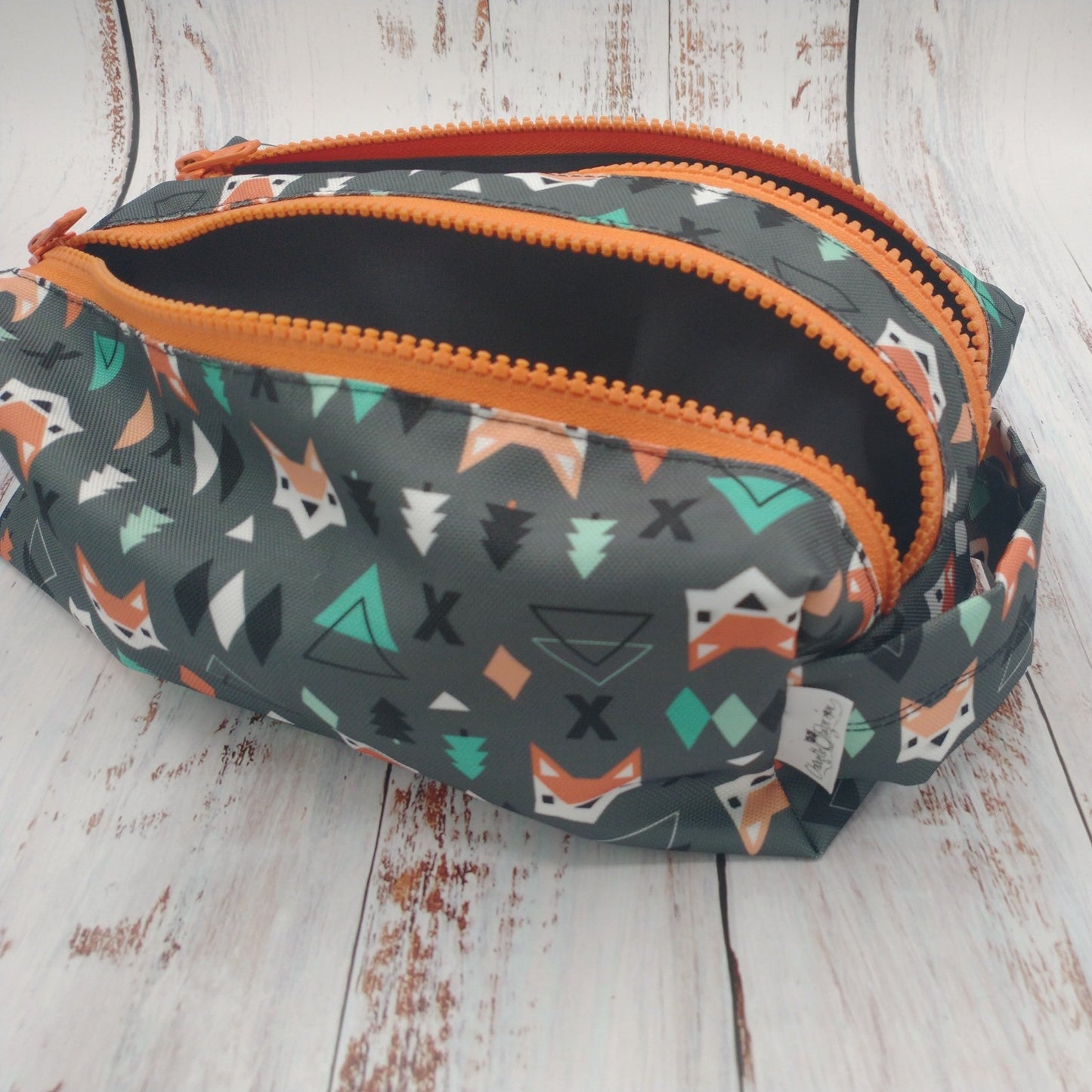 Étuis à crayons personnalisé DOUBLE - XL (Plus long) / Trousse à cosmétiques - Renards