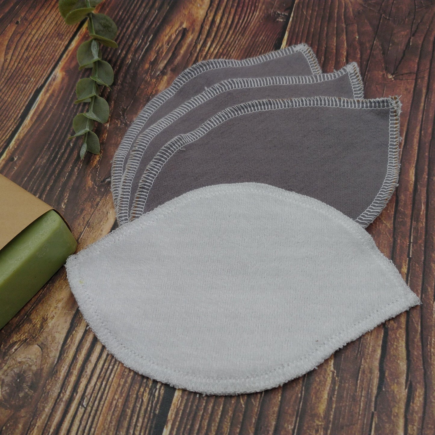 Style "Feuillage" - Lingettes démaquillantes - 4/Paquet - Grises