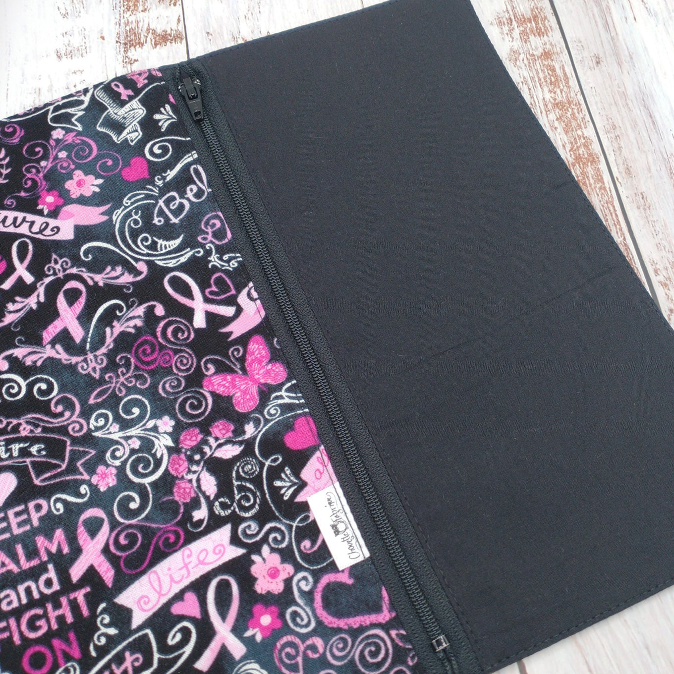 Napperon personnalise (Couleur d'impression au choix) - Keep calm and fight on - Pochette noire