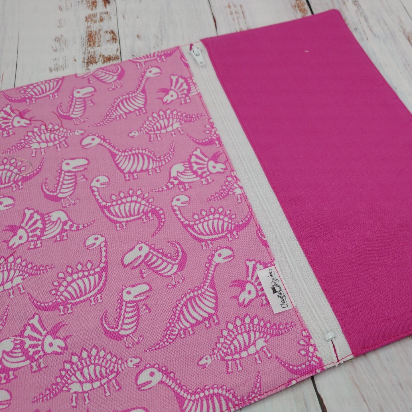 Napperon personnalisé (Couleur d'impression au choix) - Fossiles Roses - Pochette Fuschia