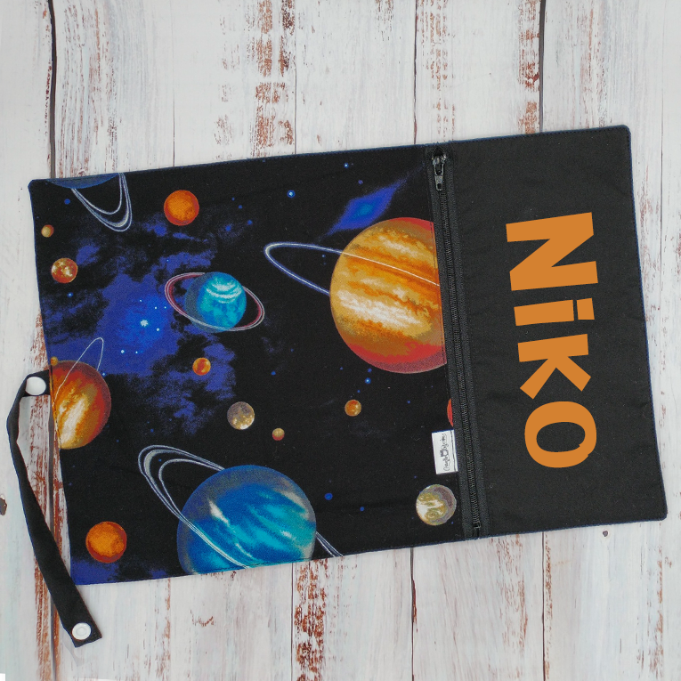 Napperon personnalise (Couleur d'impression au choix) - Espace - Pochette noire