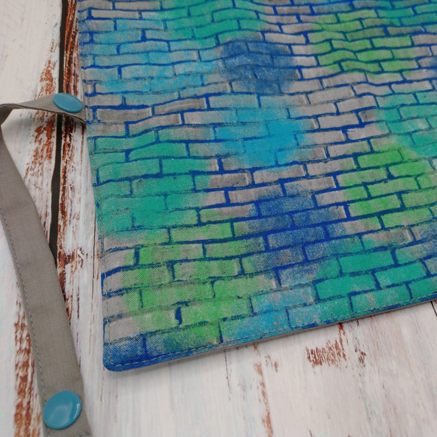 Napperon personnalise (Couleur d'impression au choix) - Briques - Pochette grise