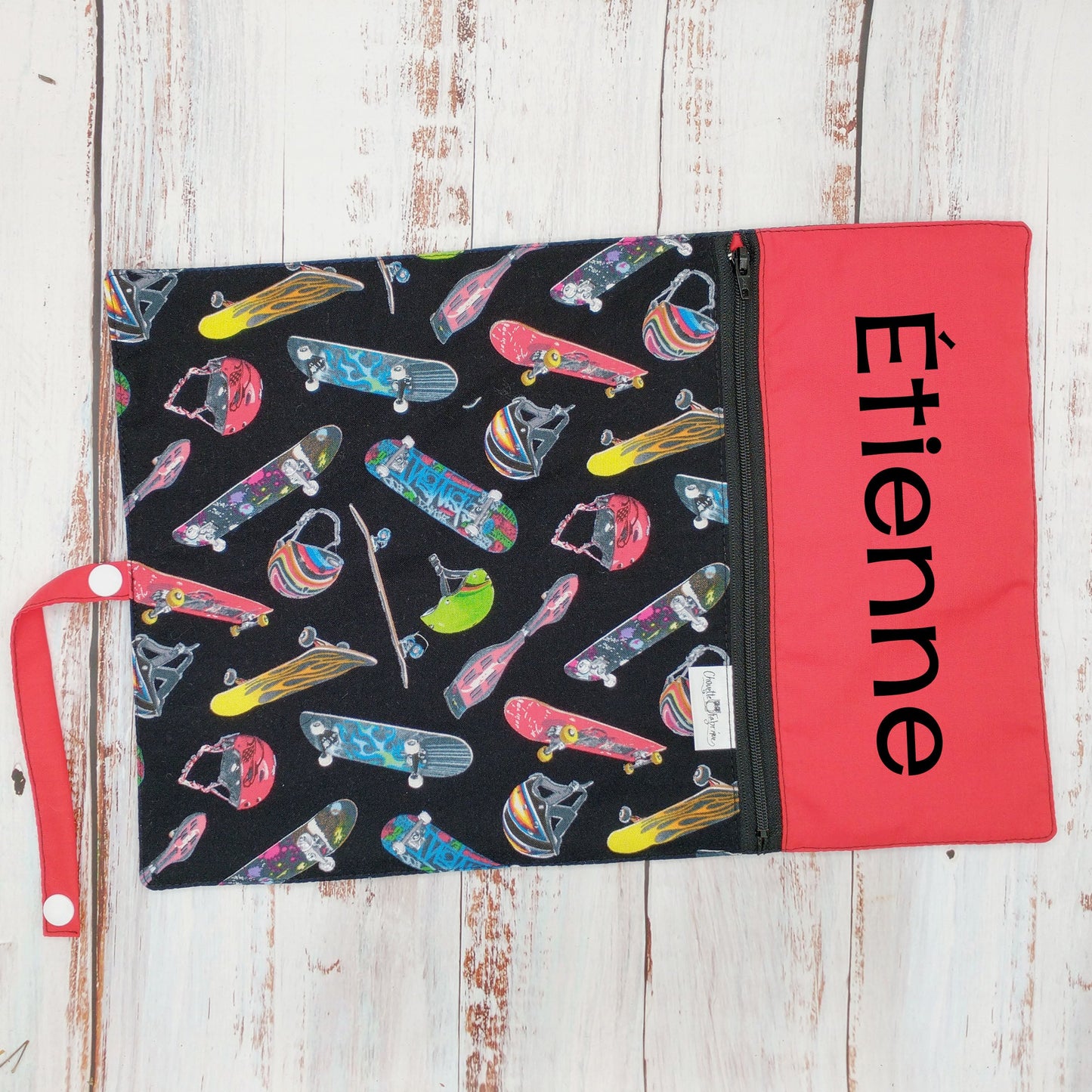 Napperon personnalise (Couleur d'impression au choix) - Planches à roulette - Pochette rouge