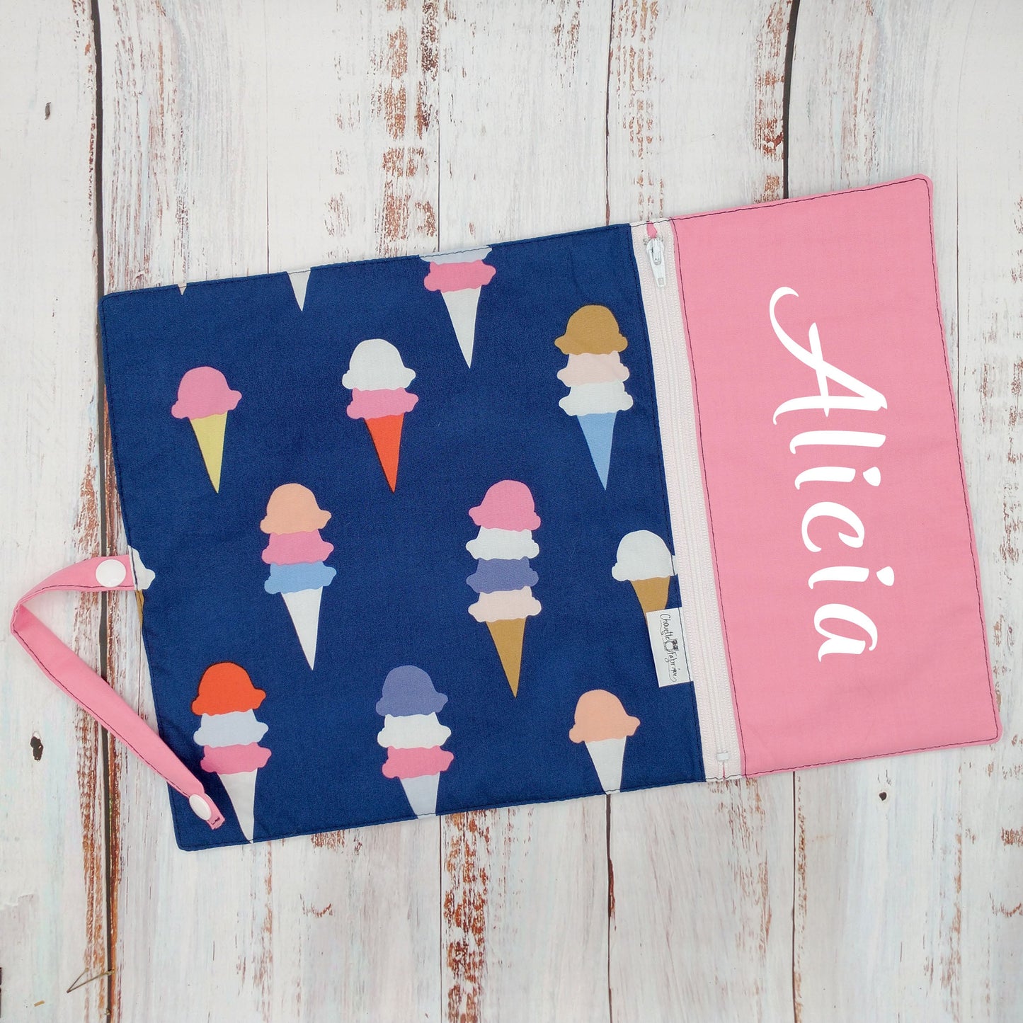 Napperon personnalise (Couleur d'impression au choix) - Cornets - Pochette rose