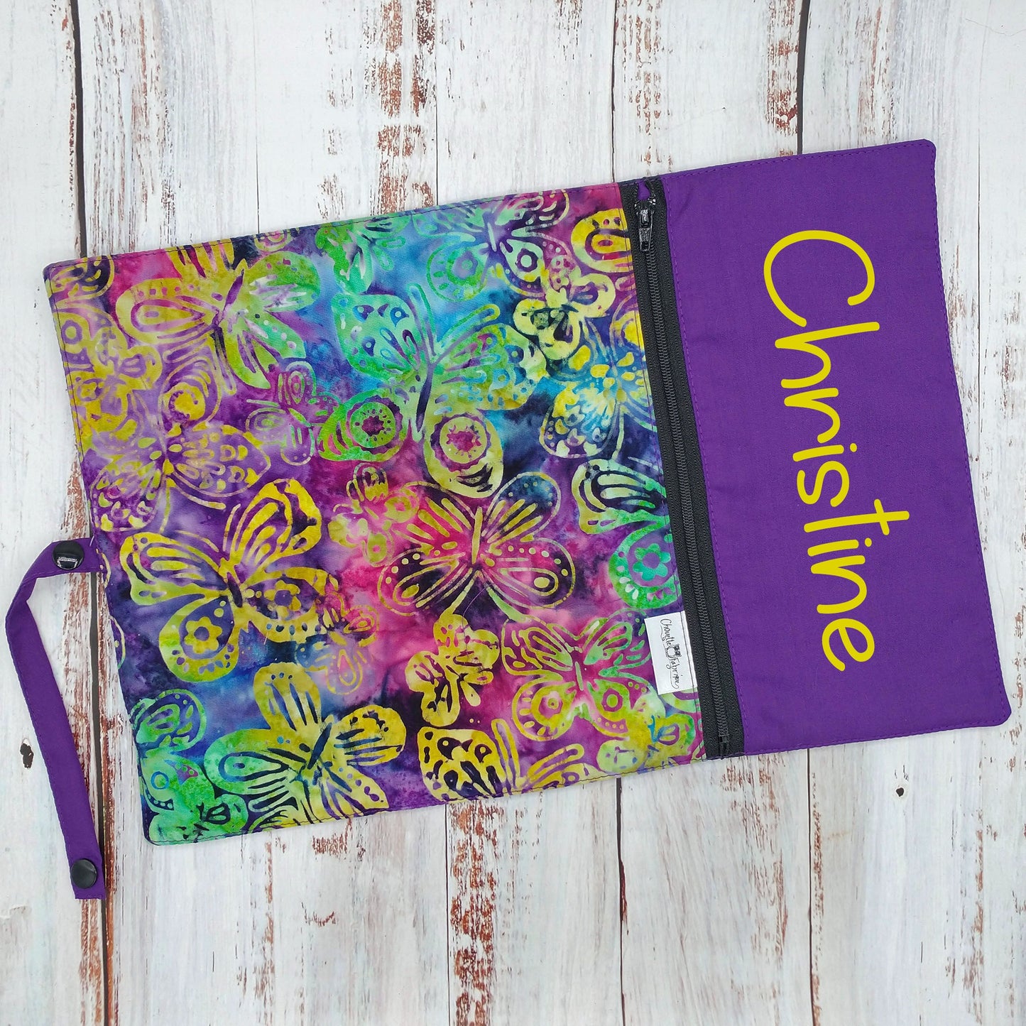 Napperon personnalise (Couleur d'impression au choix) - Papillon aquarelle - Pochette violet