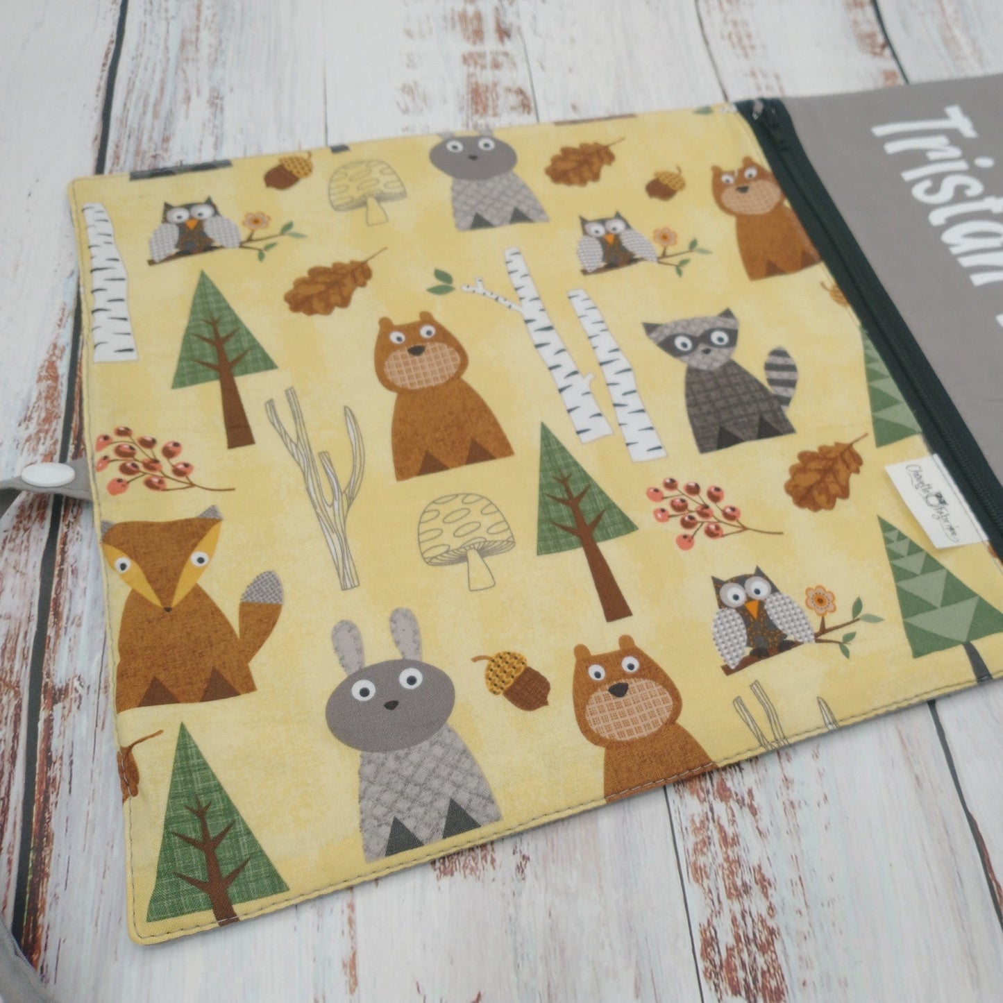 Napperon personnalisé (Couleur d'impression au choix) - Animaux & Nature - Pochette grise