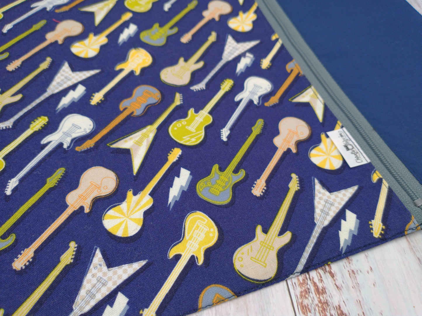 Napperon personnalise (Couleur d'impression au choix) - Instruments Musique - Guitares - Pochette Marine