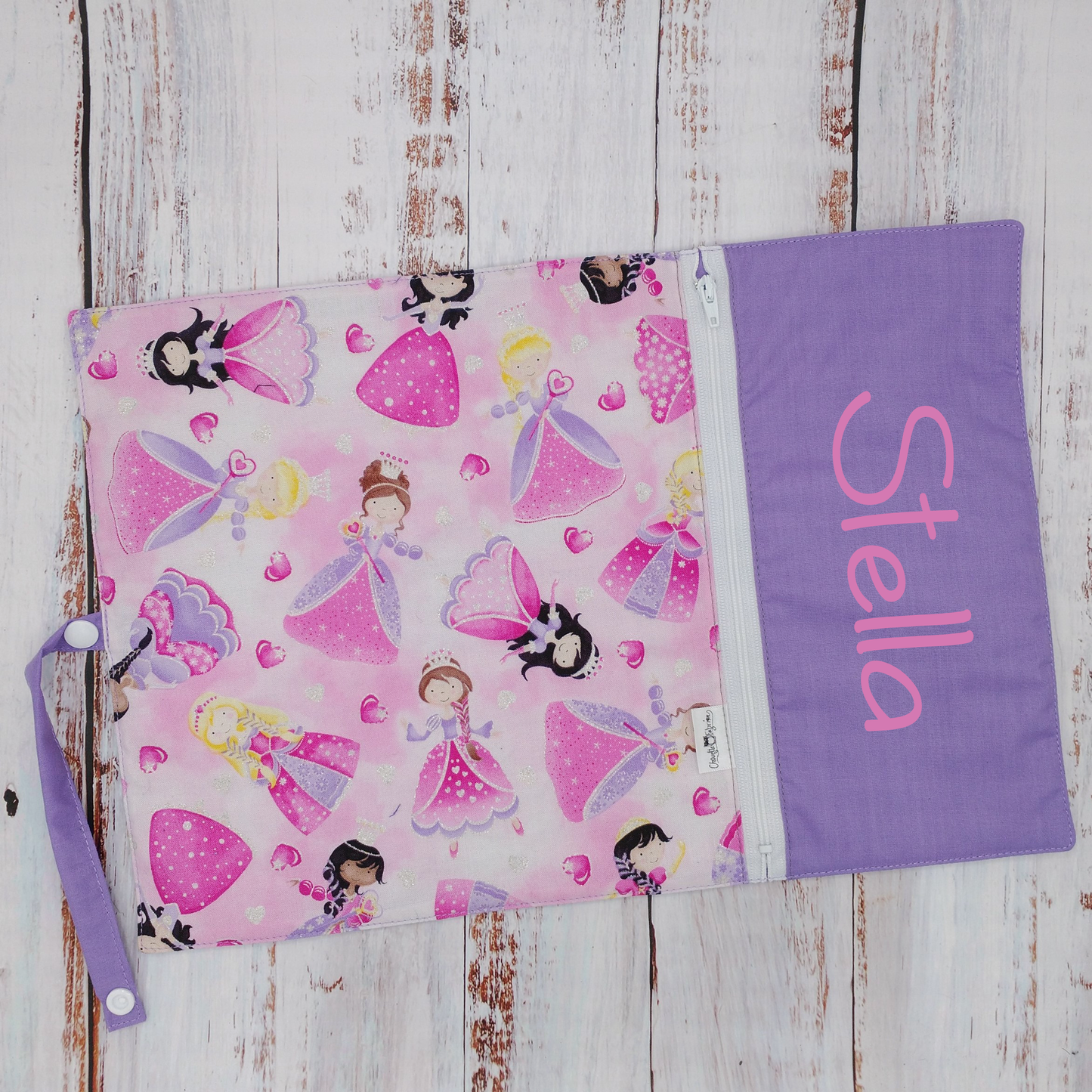 Napperon personnalise (Couleur d'impression au choix) - Princesses - Pochette lilas