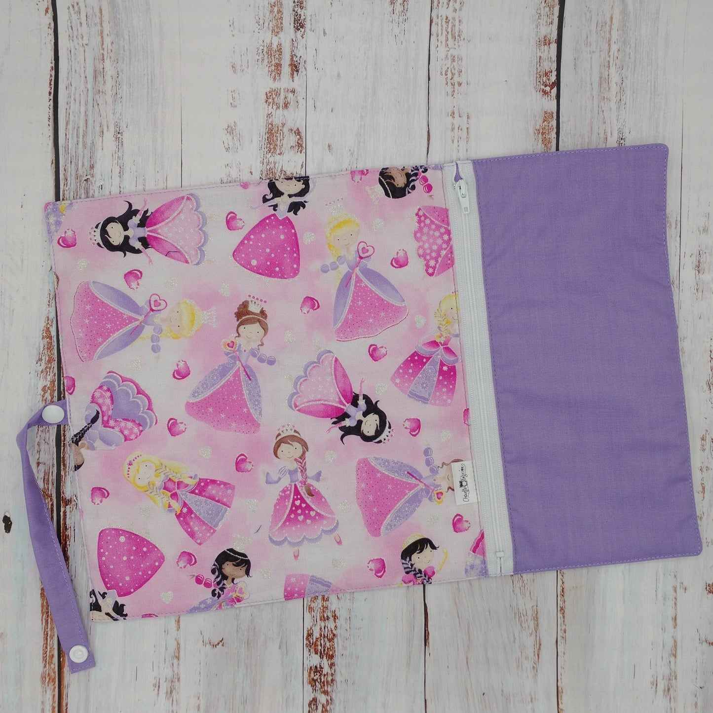 Napperon personnalise (Couleur d'impression au choix) - Princesses - Pochette lilas