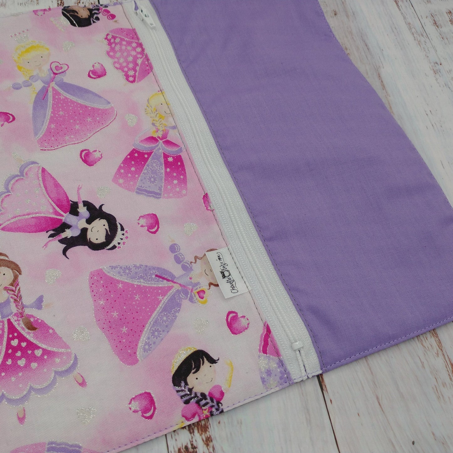 Napperon personnalise (Couleur d'impression au choix) - Princesses - Pochette lilas