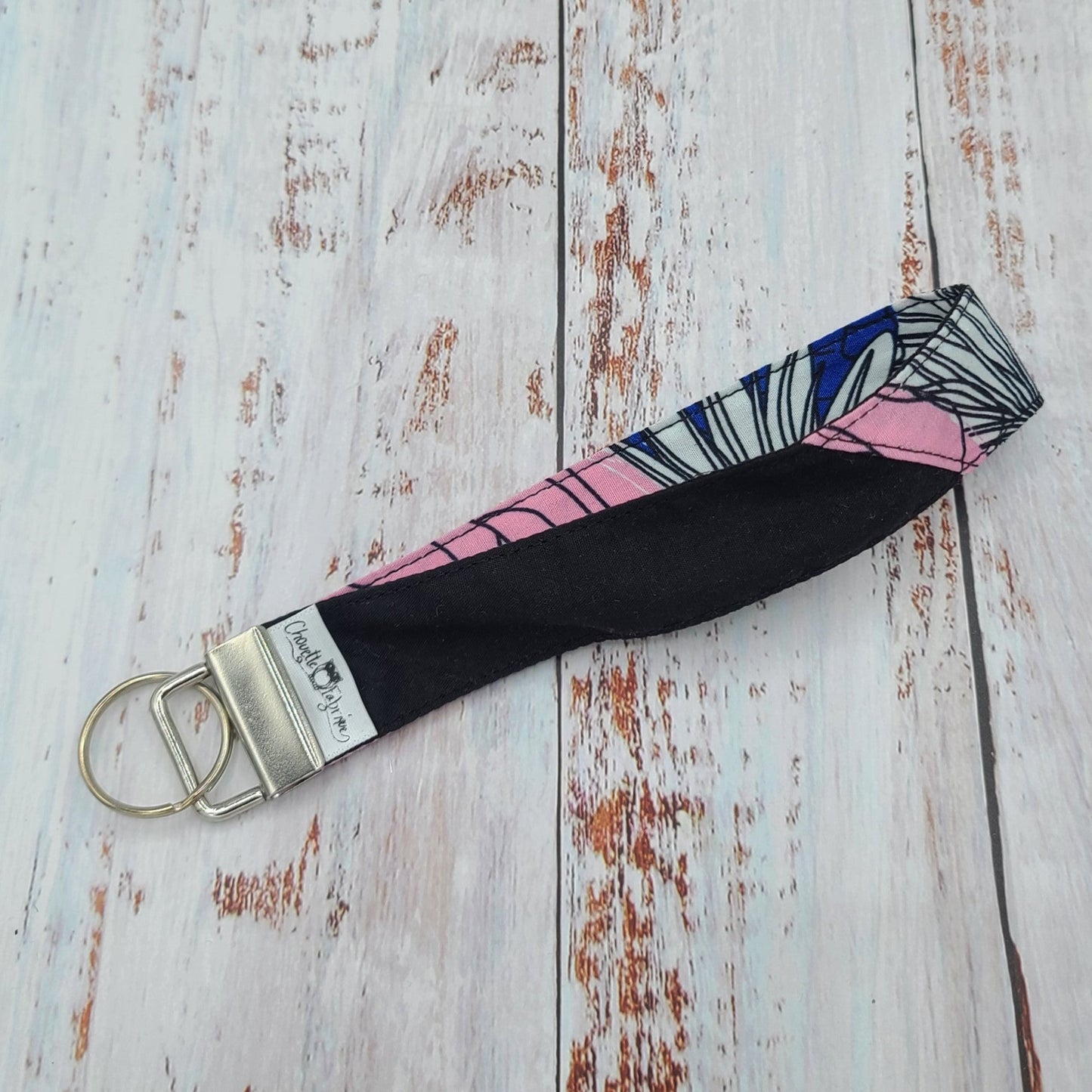Porte-clé - PERSONNALISÉ - Dragonne - Poignet - Fleurs Aquarelle