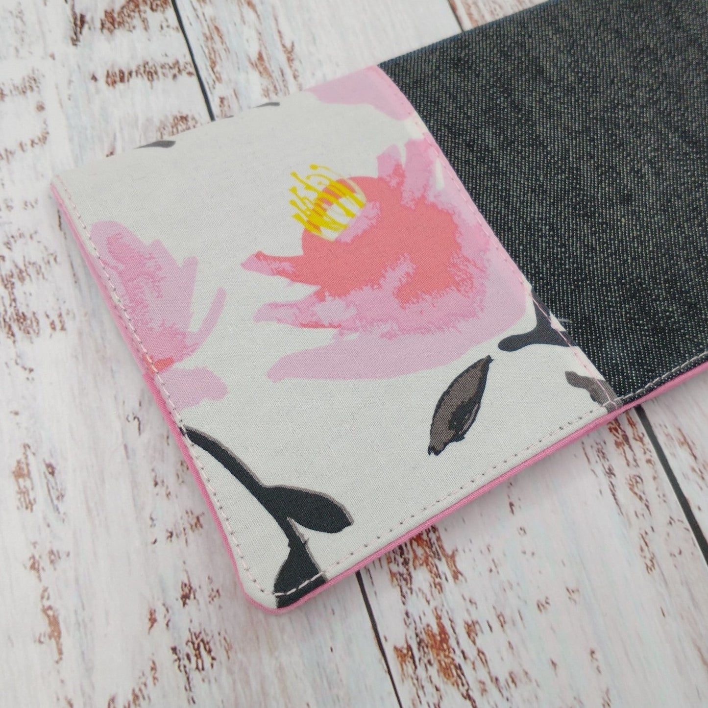 Protège-carnet de santé - Vaccination - Personnalisé - Fleurs - Rose pâle et corail (Blooms)