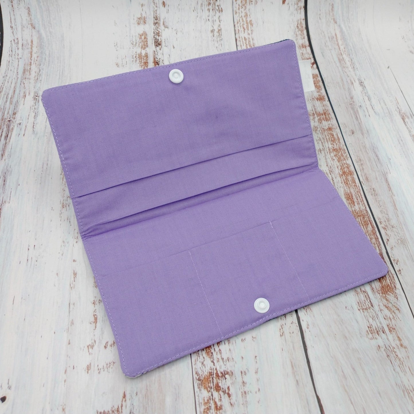 Protège-carnet de santé - Vaccination - Personnalisé - Fleurs - Lilas/Violet