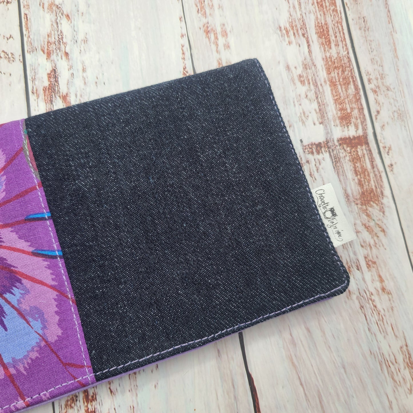 Protège-carnet de santé - Vaccination - Personnalisé - Fleurs Violet/Fuchsia/Lilas