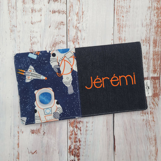 Protège-carnet de santé - Vaccination - Personnalisé - Espace - Astronautes & Fusées