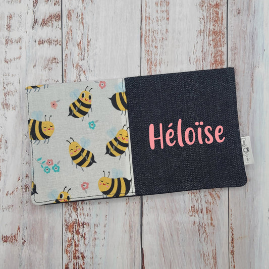 Protège-carnet de santé - Vaccination - Personnalisé - Insectes - Abeilles