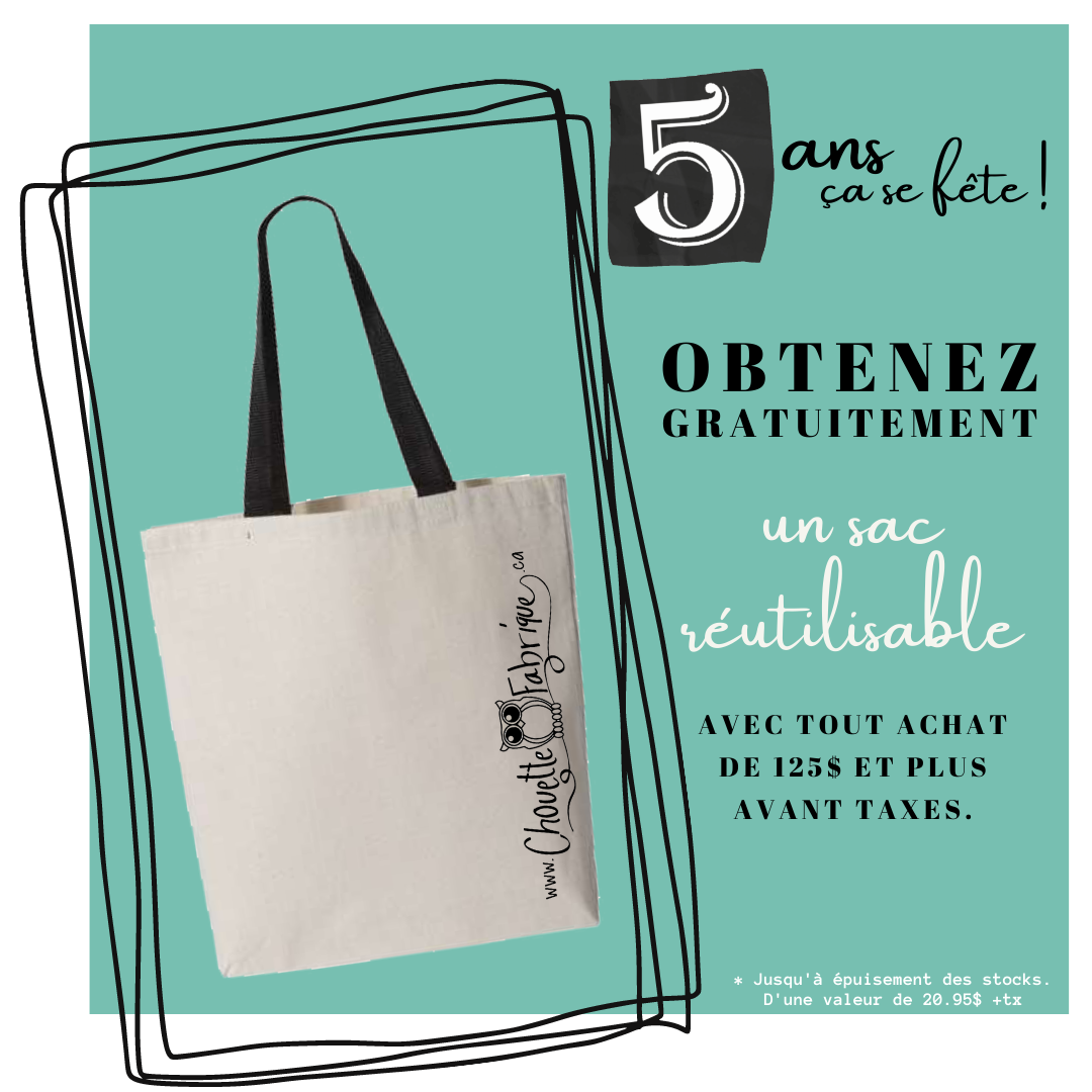 Sac réutilisable - CHOUETTE FABRIQUE