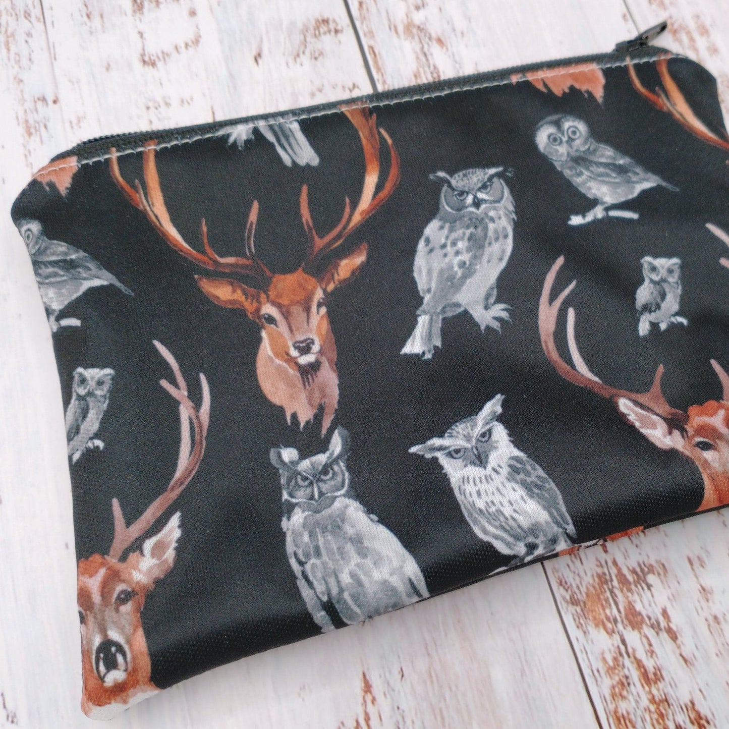 Sac réutilisable pour collation ou sandwich – Animaux - Chevreuils et hiboux