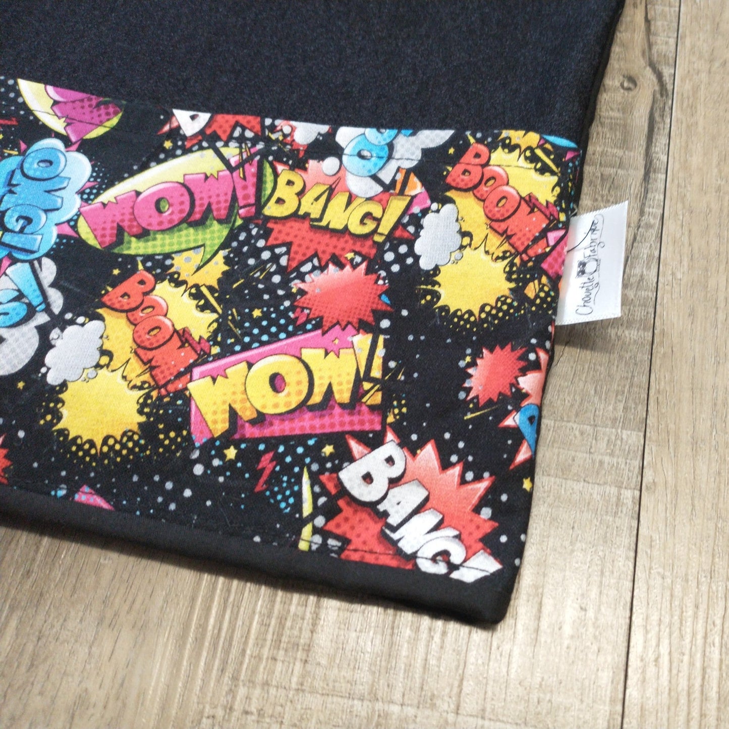 Tablier d'artiste/bricolage pour enfant avec manches et pochettes (Personnalisé avec prénom) - Manches bleues - Comics