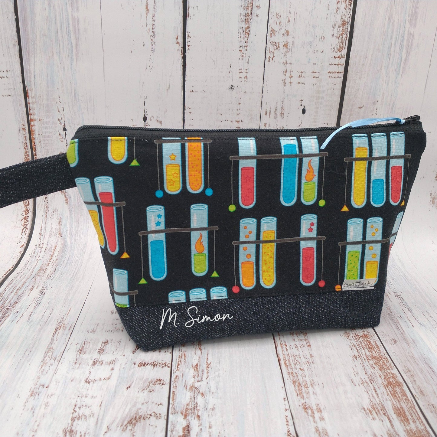 Trousse de voyage - Sac à cosmétiques/maquillage - Étui à crayons - Sciences/Éprouvettes