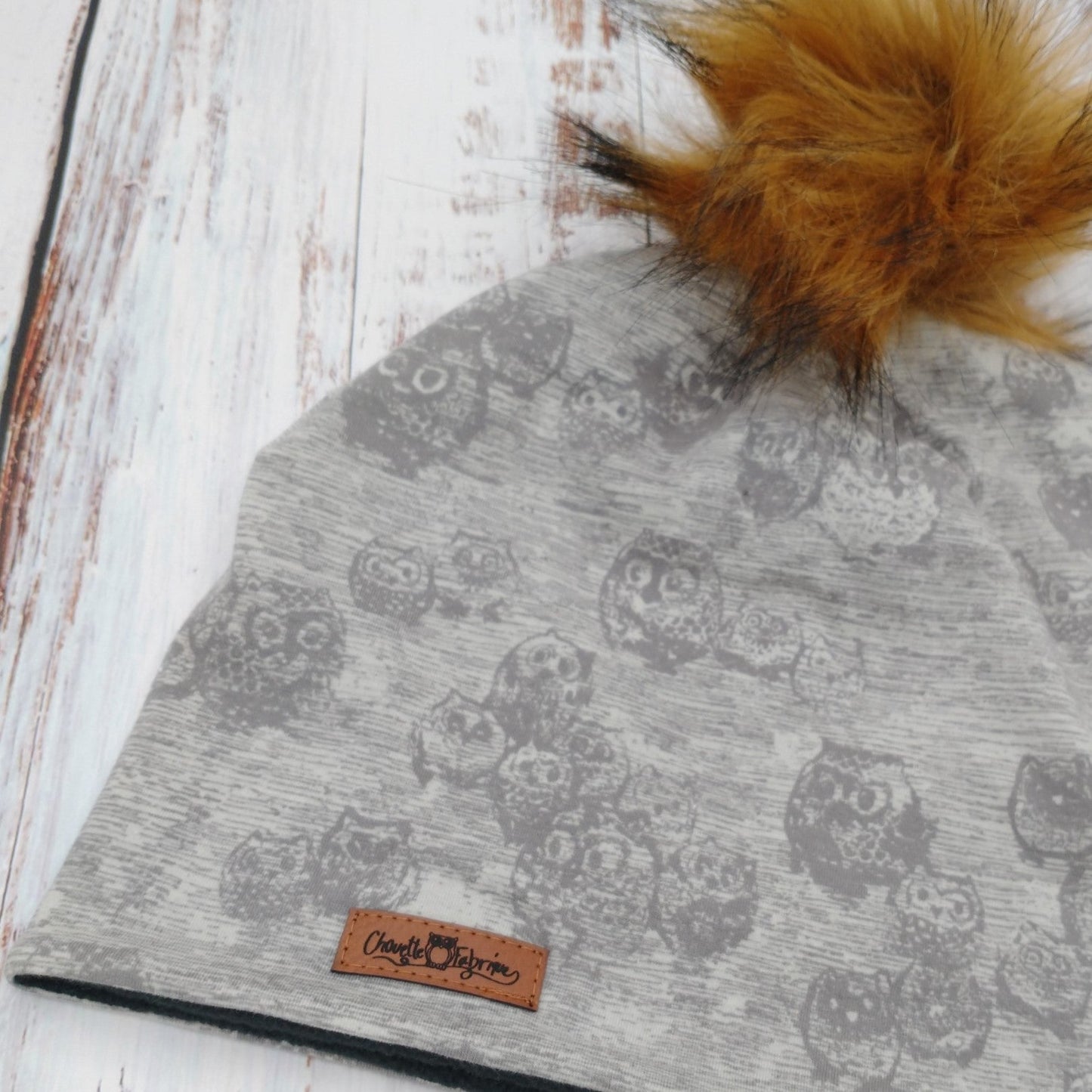 Tuque Hiver (POLAR) Pompon amovible - Hiboux