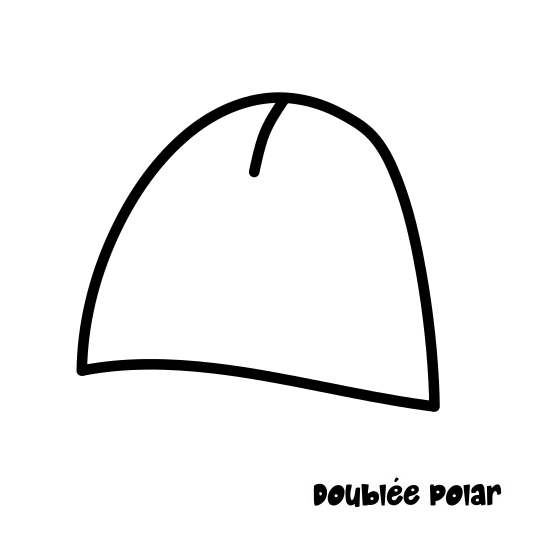ENFANT - Tuque Hiver (POLAR) SANS POMPON - Tissus au choix