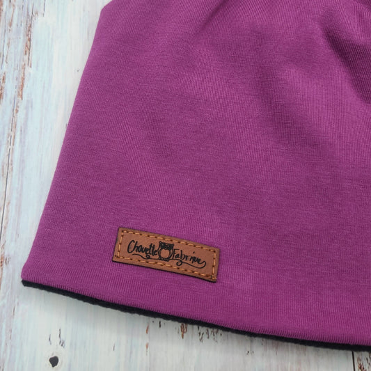 ADULTE - Tuque Hiver (POLAR) Pompon amovible - Magenta