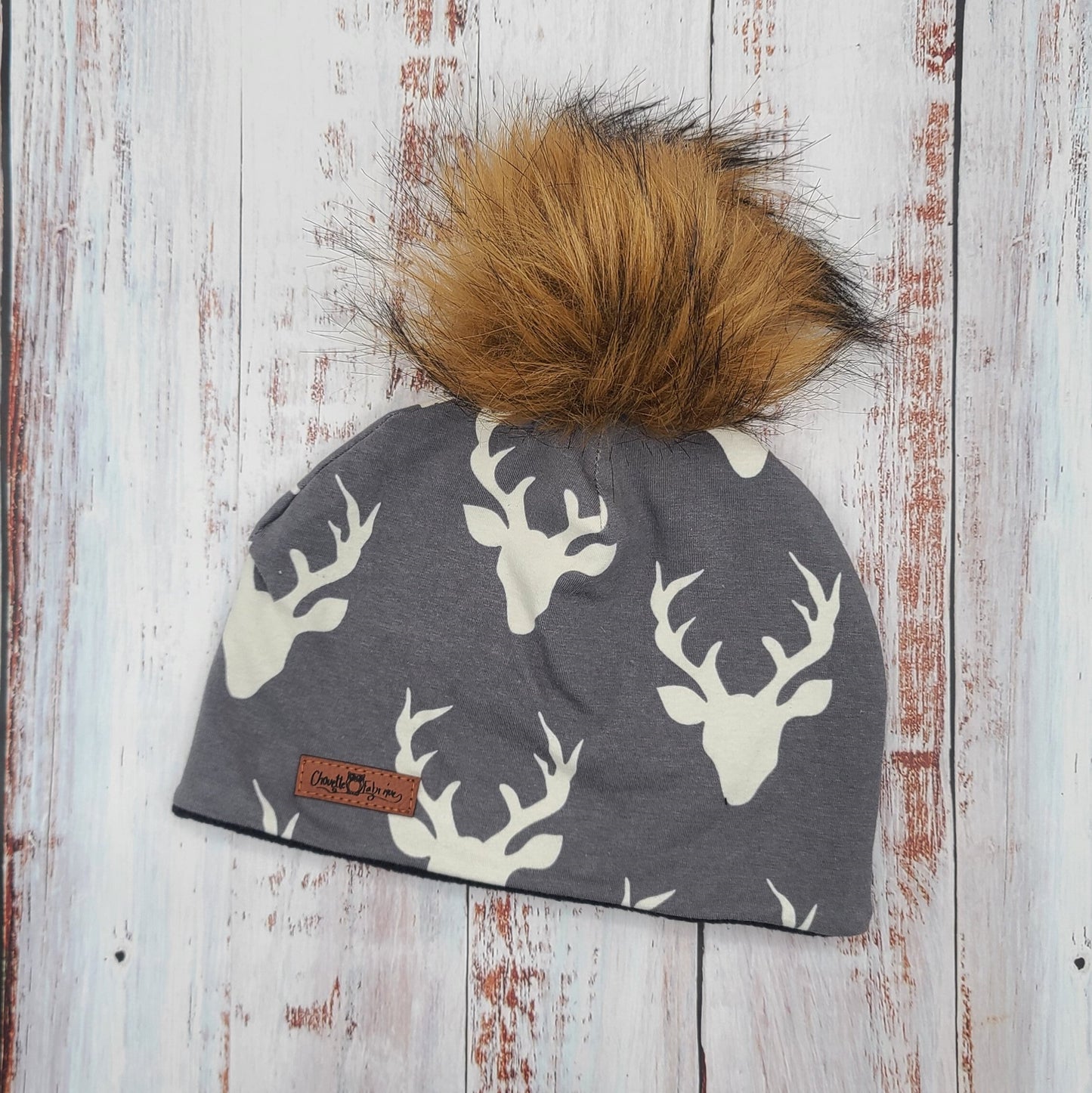 Tuque Hiver (POLAR) Pompon amovible - Panaches - Gris