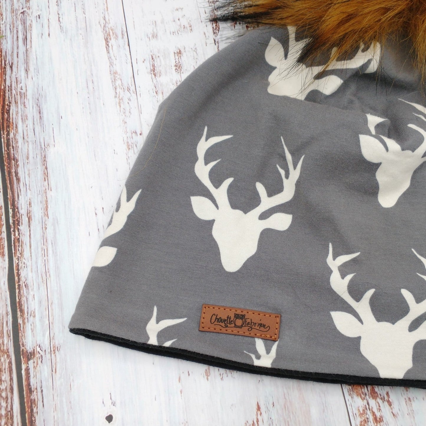 Tuque Printemps/Automne (JERSEY) Pompon amovible - Panaches