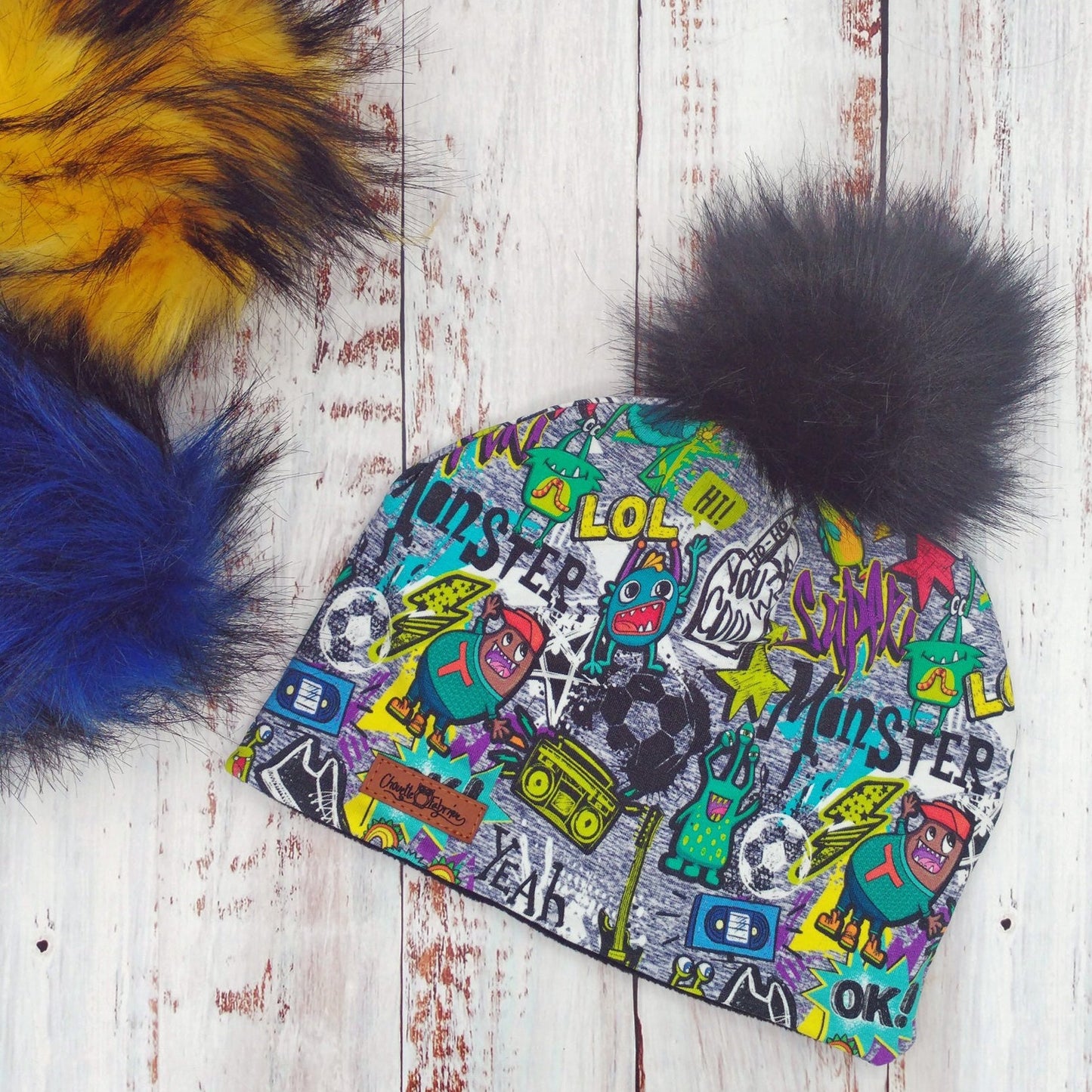 ENFANT - Tuque Printemps/Automne (JERSEY) Pompon amovible - Urbain