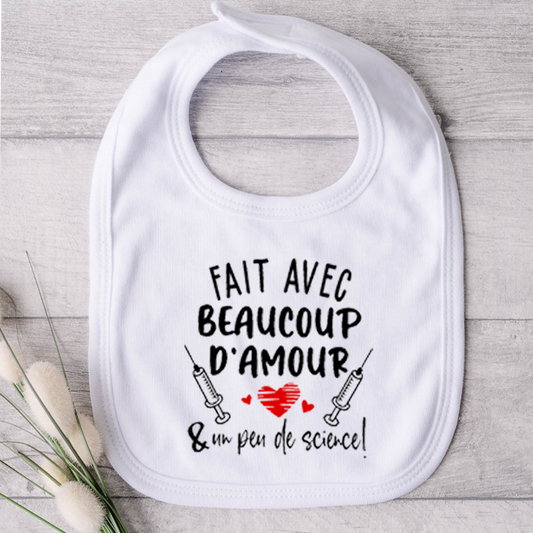 Bavoir pour bébé - Fait avec beaucoup d'amour et un peu de science! (v3)