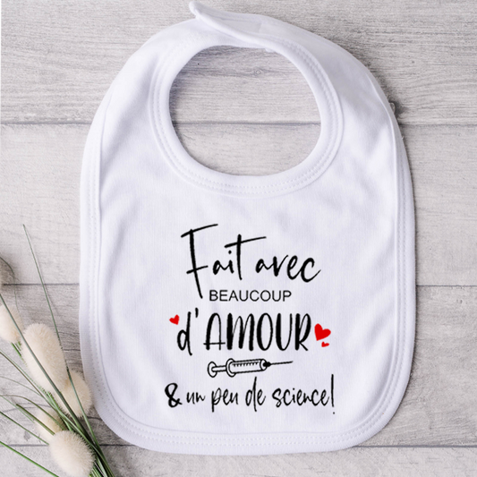 Bavoir pour bébé - Fait avec beaucoup d'amour et un peu de science! (v6)