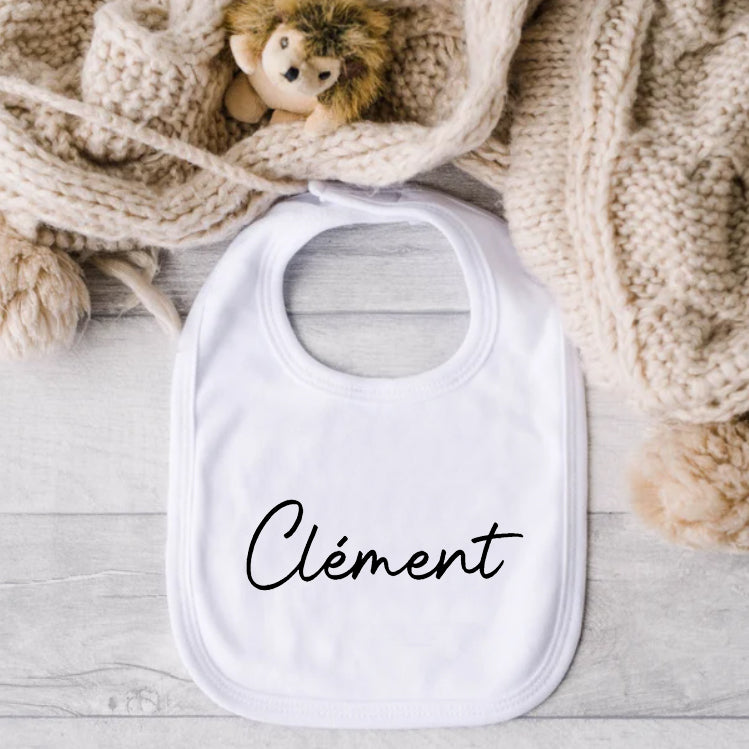 Bavoir pour bébé - NOM PERSONNALISÉ
