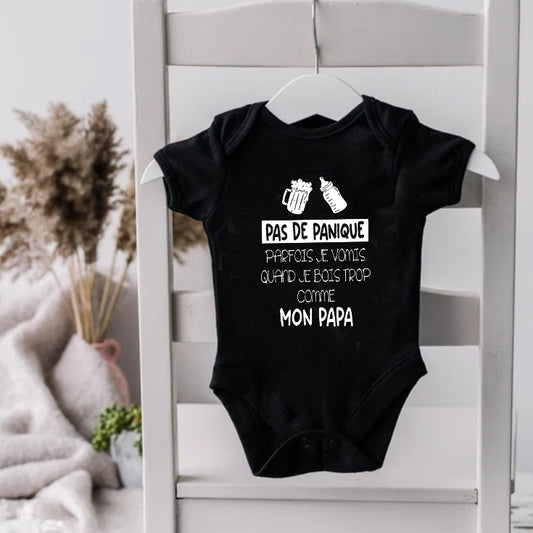 Cache-couche pour bébé - PAPA - Pas de panique Parfois je vomis quand je bois trop comme mon papa (v1)