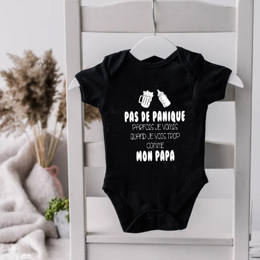 Cache-couche pour bébé - PAPA - Pas de panique Parfois je vomis quand je bois trop comme mon papa (v2)