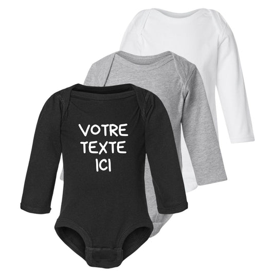 Cache-couche pour bébé MANCHES LONGUES - À personnaliser