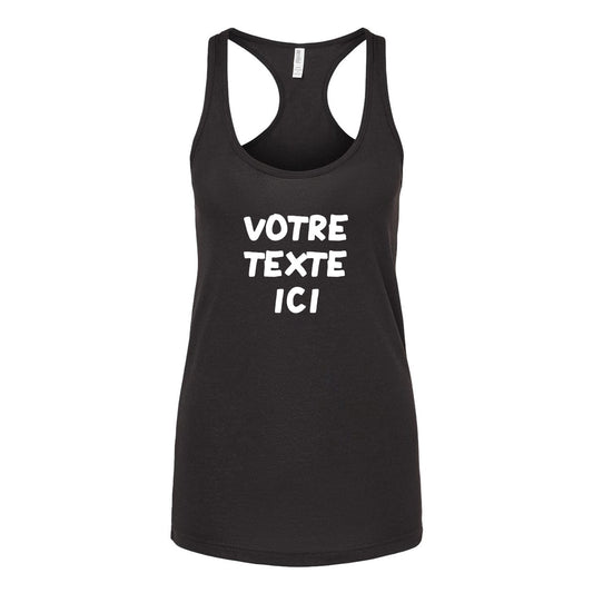 Camisole - Tank - FEMME - M&O - (Dos nageur / Race back) - TEXTE/DESSIN au choix