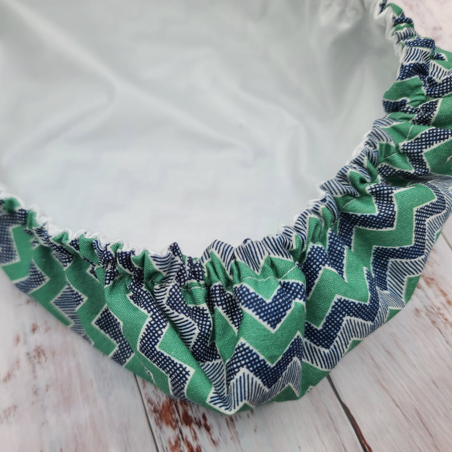 Couvre-Bols (housse) Réutilisables - Collection Chevrons marines & verts
