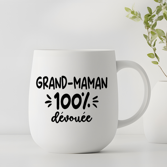 Décalque de vinyle - GRAND-MAMAN - Grand-maman 100% dévouée V2