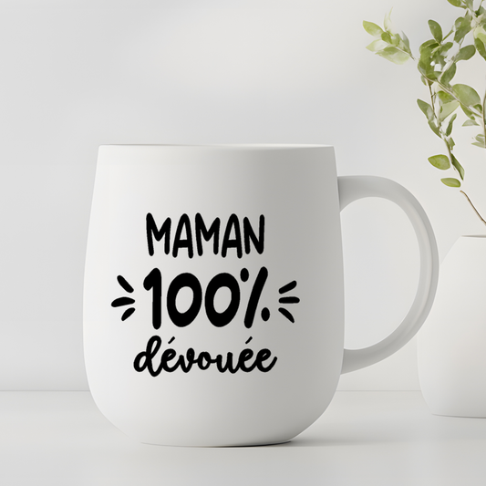 Décalque de vinyle - MAMAN - Maman 100% dévouée V2