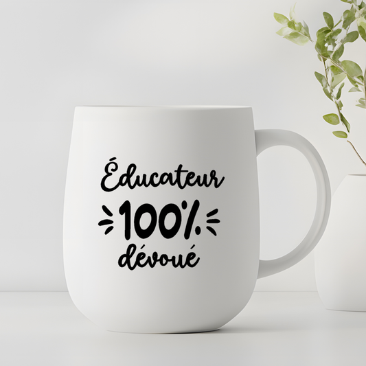 Décalque de vinyle - ÉDUCATEUR - Éducateur 100% dévoué (MASCULIN) V1