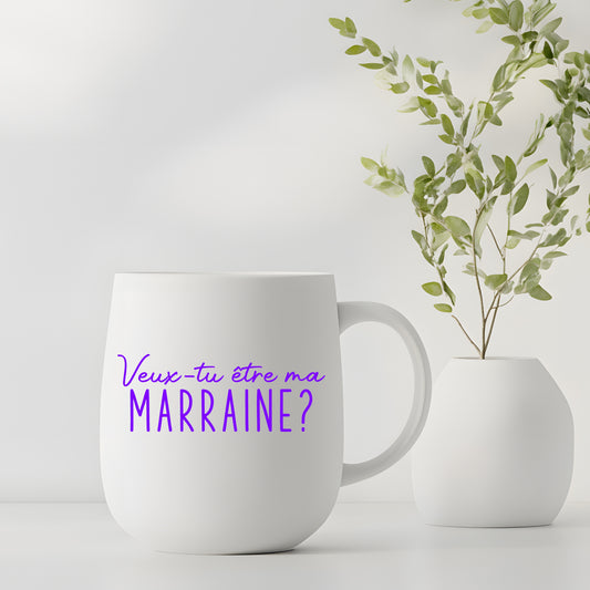 Décalque de vinyle - MARRAINE - Veux-tu être ma marraine ? V2