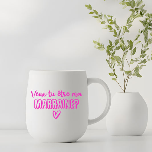 Décalque de vinyle - MARRAINE - Veux-tu être ma marraine ? V3