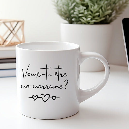 Décalque de vinyle - MARRAINE - Veux-tu être ma marraine ? V5