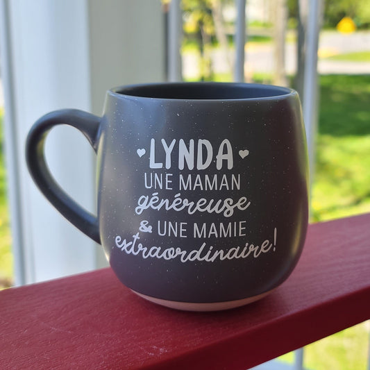 Décalque de vinyle - "NOM" une maman généreuse et une mamie extraordinaire !