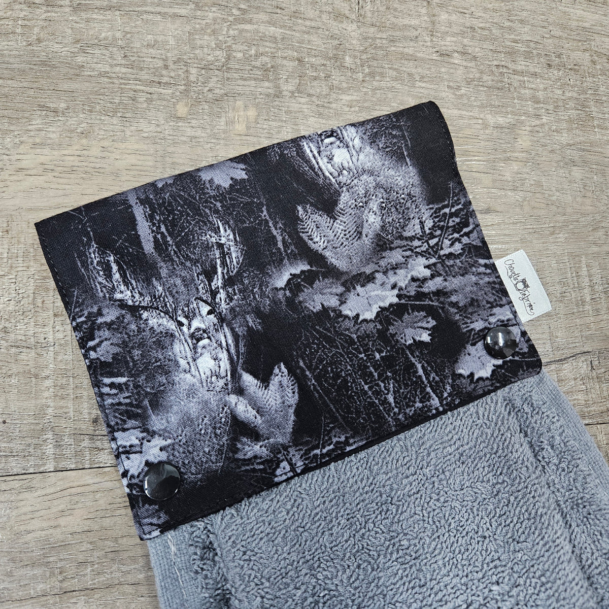 Essuie-mains - Serviette à mains - Cuisine/VR(Camping) - Serviette grise - Chevreuils