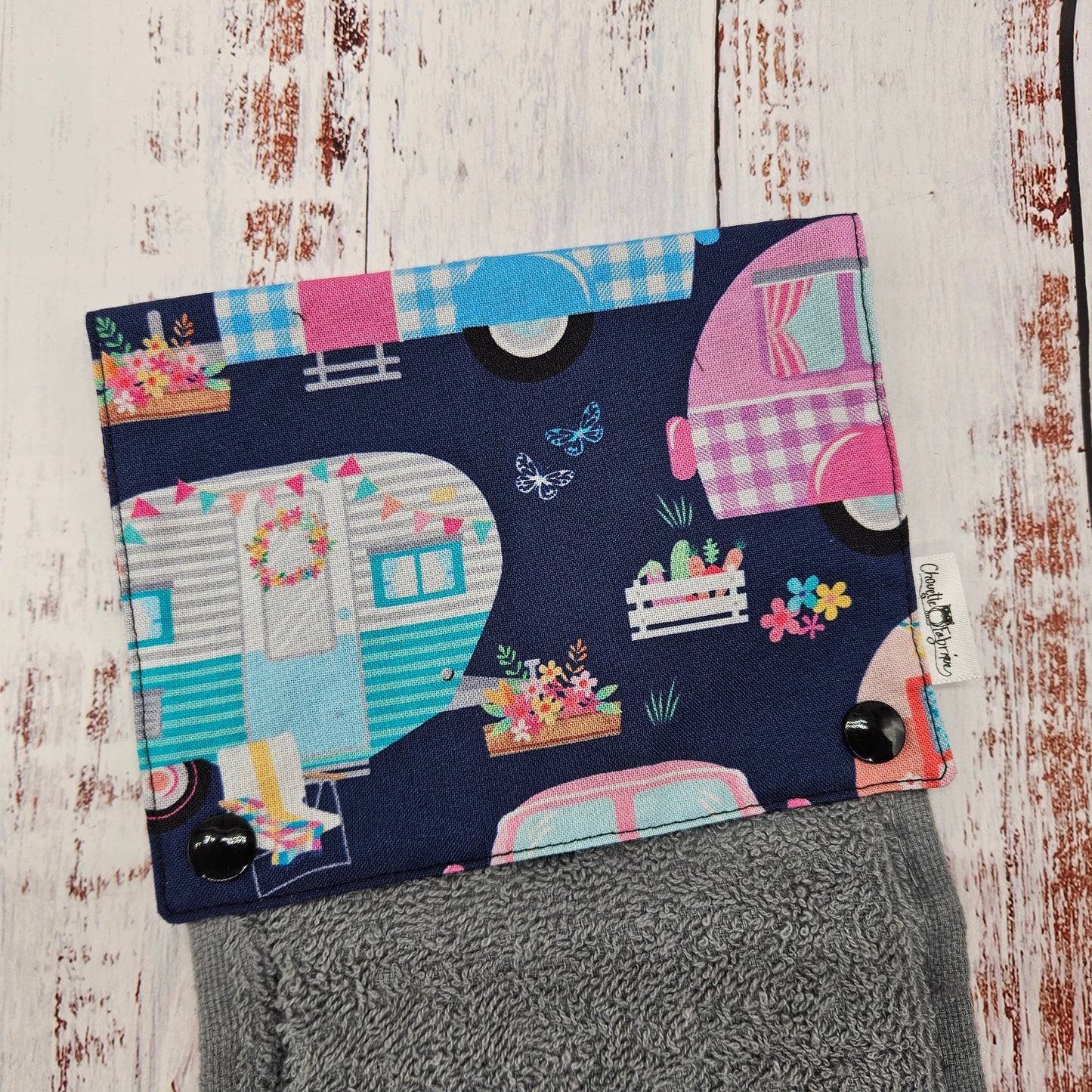 Essuie-mains - Serviette à mains - Cuisine/VR(Camping) - Serviette grise - Roulottes
